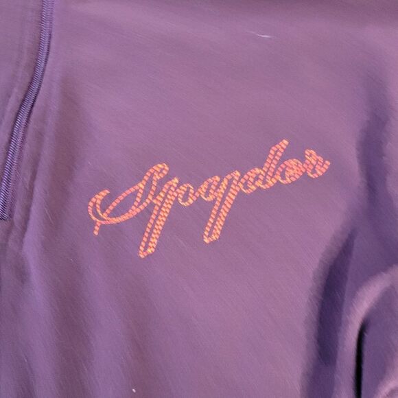 XL SPYDER KIDS maroon orange floral zip layer sweater sweatershirt popover top - Picture 6 of 8